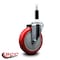 Service Caster 5'' Red Poly Wheel Swivel 7/8'' Expanding Stem Caster SCC-EX20S514-PPUB-RED-78 - alternate 4